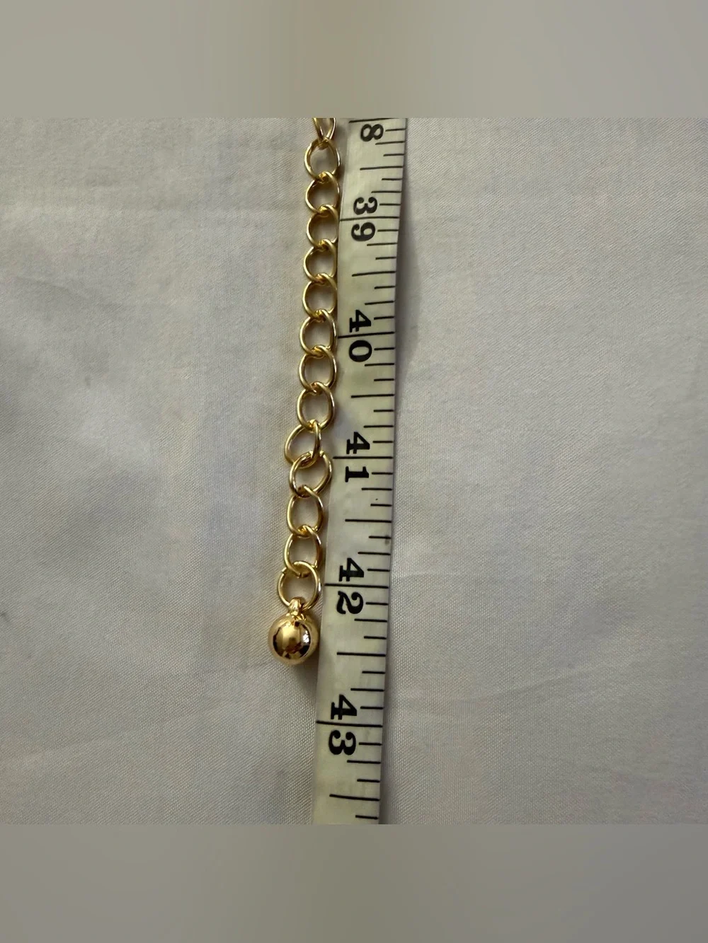 Gold tone metal oval links chain belt